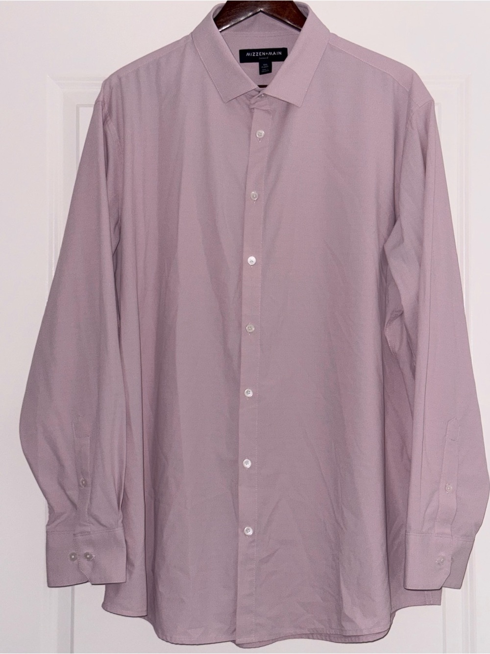Mizzen+Main Leeward Classic Dress Shirt Mens XXL DustyPink Performance Button Up